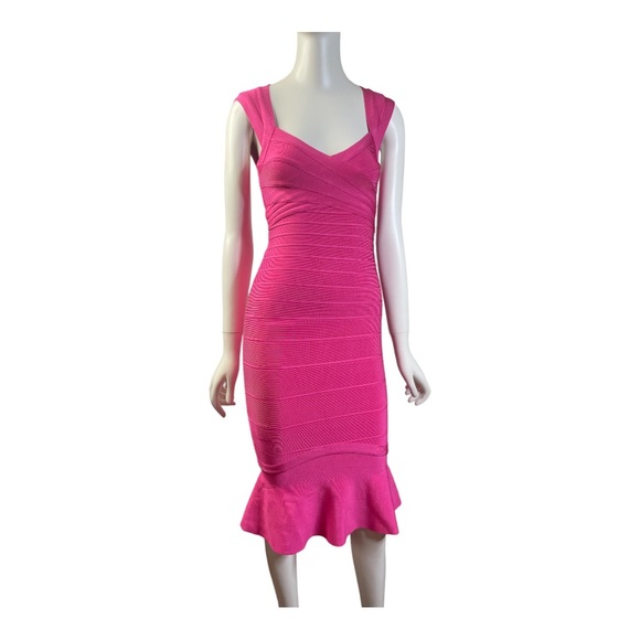 Herve Leger sweetheart Flare Bandage Dress